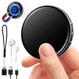 64GB Diktiergerät Mini - Aufnahmegerät mit Spracherkennung Magnet Voice Recorder mit Rauschunterdrückung Abhörgerät für Meetings Interviews Vortrag Vorlesung Kurse Konferenzen