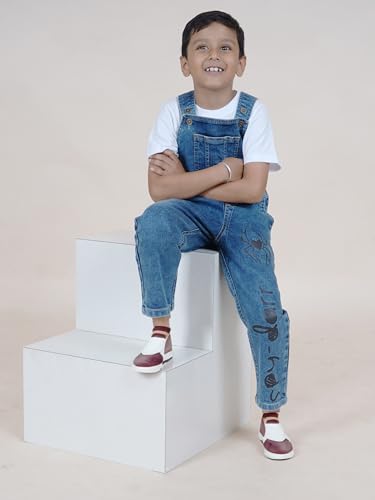 Image of KiddoPanti Boys Denim Dungaree Pant
