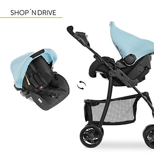 Hauck Shopper Trioset buggy up tot 25 kg + Groep 0 autostoeltje + reiswieg, matras vanaf geboorte, buggy met ligstand… - Afbeelding 8