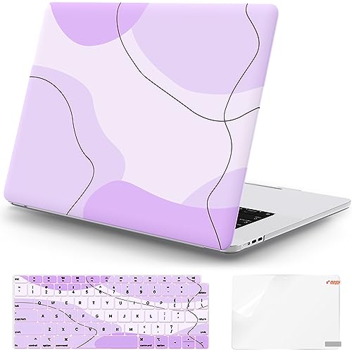 Coque MacBook Air M2 anti-rayures housse rigide mate violette A2681 ultra-fine