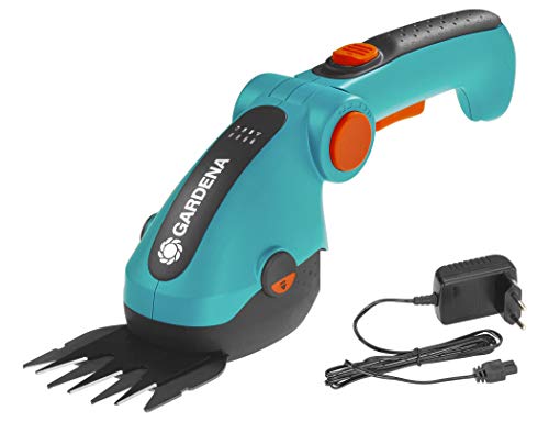 Foto von Gardena Akku-Grasschere ComfortCut Li: Rasenkantenschere mit 8 cm Schnittbreite, Komforthandgriff, Messerwechsel ohne Werkzeug (9856-20)