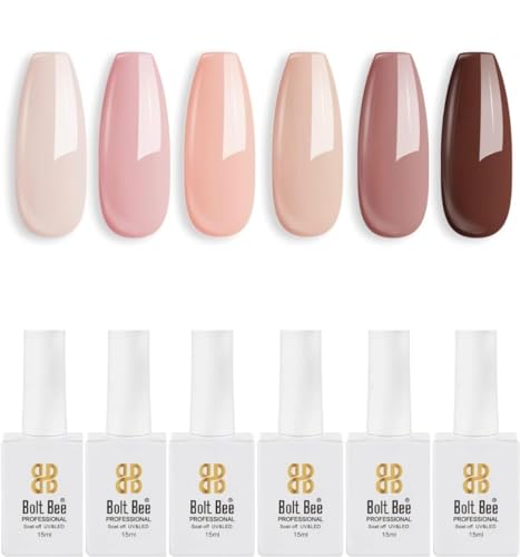Image of Bolt Bee Gel polish Nail Lacquer | Glossy Gel Finish | Rich Pigmentation | Chip Free | Quick Drying Formula | Long Lasting Nail Polish for Women 15ml set