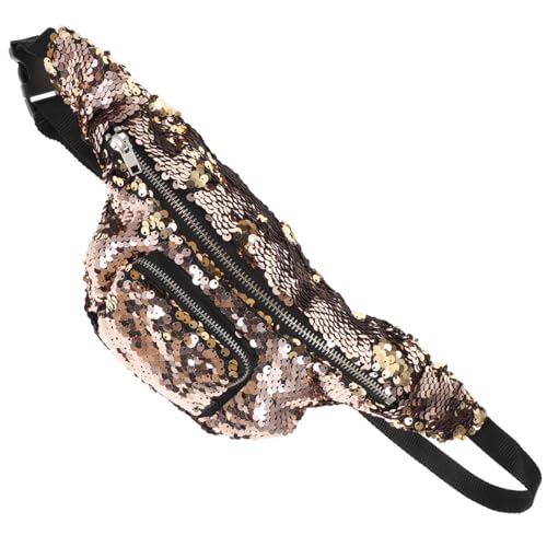Bolsa De Cintura Feminina Com Lantejoulas Prática E Elegante Cosméticos E Acessórios Champanhe