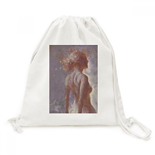 Danse Xjj peinture à l'huile toile sac cordon au design artistique unique