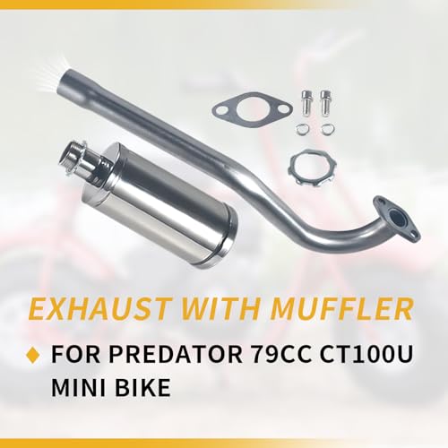 Image of Exhaust With Muffler for Coleman CT100U Mini bike