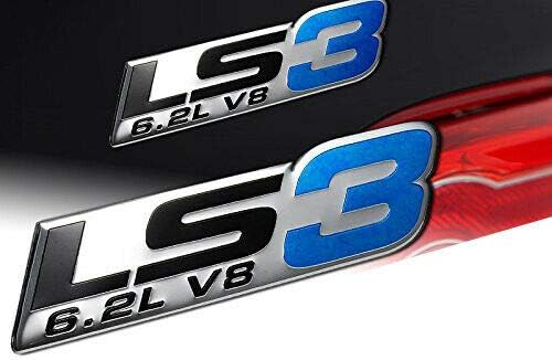 Camaro Ss Badge ERPART RED BLACK 5.7L LS1 Real Aluminum Engine Hood Emblem Badge Nameplate Crate For... Ls3 Crate Engine - Foto 10