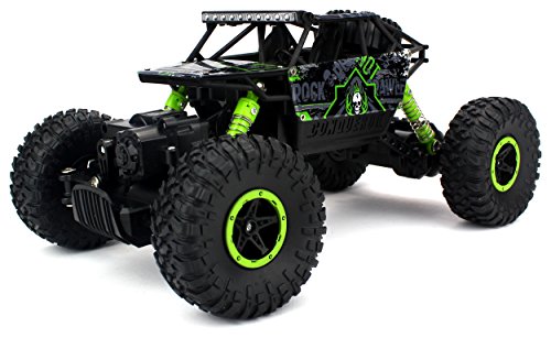 Velocity Toys Rock Crawler Remote Control RC High Performance Truck 2.4 GHz Control System 4WD All-Weather 1:18 Size Ready to Run (Colors May Vary)