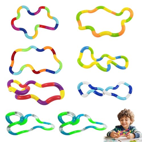 8 pezzi Tangle Fidget Toy.Fidget Spinner e Giocattoli Anti Stress