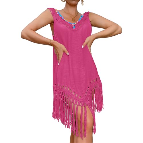 Traje de baño para mujer tipo vestido de bikini con escote en V pronunciado elegante
