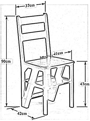 Taburete escalonado plegable escalera de madera de 3 niveles multifuncion para el hogar marron 2