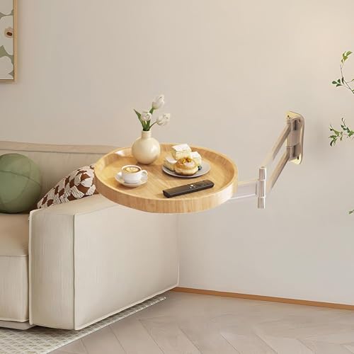 Table basse ronde murale pliable pour libérer le sol et désencombrer votre studio - 7