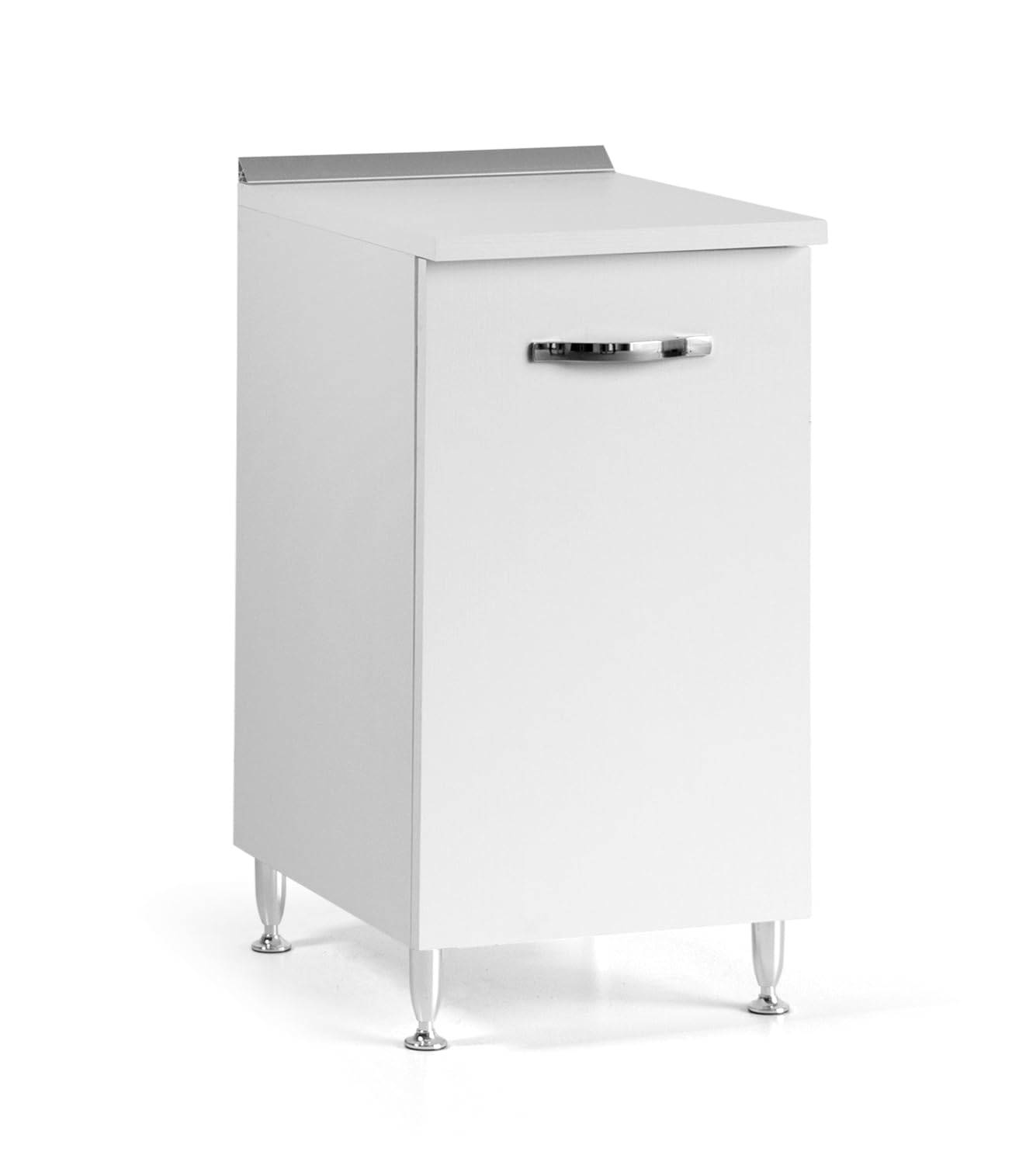 Linea Azzurra Cucina Completa Componibile in Legno Made in Italy con 1x Sottolavello, 1x Lavello con Vasca a Destra, 1x Miscelatore, 1x Cassettiera, 1x Base, 1x Colapiatto e 1x Pensile (Bianco)