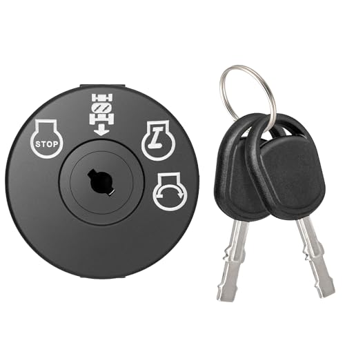 Oyviny 532193350 193350 Lawn Mower Ignition Switch with 2 Keys for Husqvarna Craftsman AYP Delta Poulan Lawn Tractor 4 Position 7-Terminals Starter Ignition Replaces 6900-49P1 33457 21546319