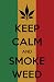 Damdekoli Keep Calm Smoke Weed Poster, 11x17 Inches, Bong Wall Art Print, Marijuana Cannabis Decor, Smoking Pot, College Dorm