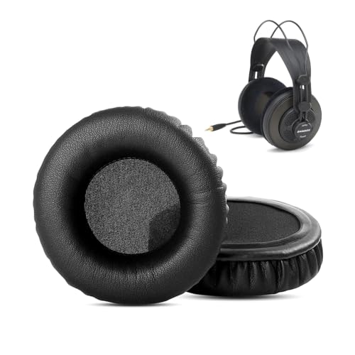 HTINDUSTRY Cojín de Repuesto para Almohadillas Compatible con Samson SR 850 SR850 SR-850 Auriculares Almohadillas con Cuero proteico más Suave/Espuma viscoelástica