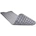 THETIS Homes Tappetino per Doccia Vasca da Bagno Extra Lungo 100cm x 40cm Anti-Scivolo Rettangolare Trasparente con Ventose - Grigio