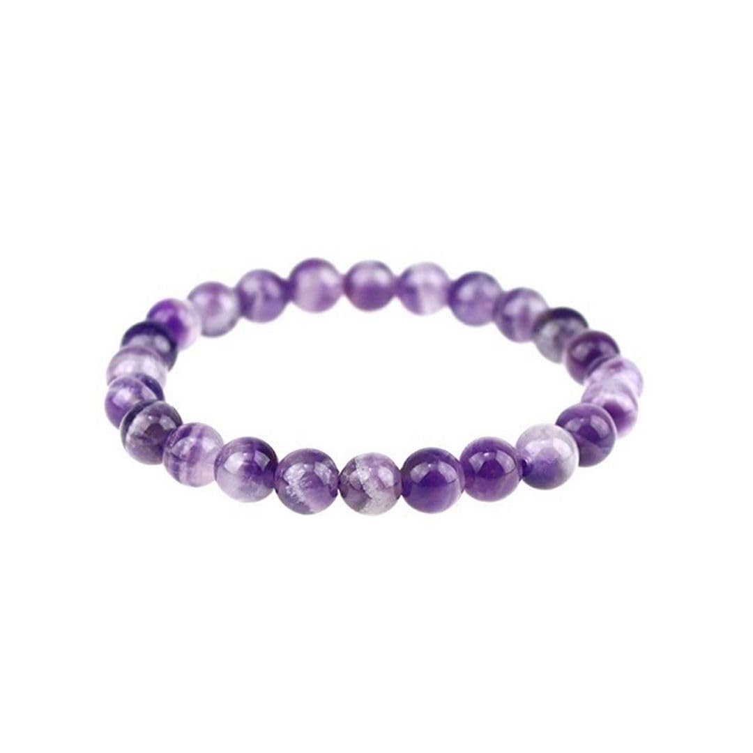 Adabele 1pc Natural Stretch Gemstone Bracelet 8mm (0.31") Bead 7" to 8.5 inch Healing Crystal Energy Quartz Chakra Jewelry Women Unisex Birthday Gift