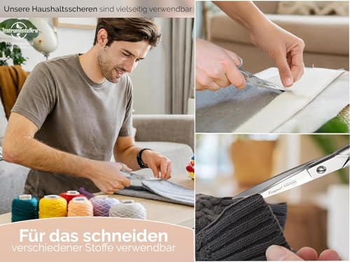 Vielzweckschere aus Solingen Küchenschere Haushaltsschere 5 Zoll Made in Germany Universal Schere mit einseitiger Mikroverzahnung perfekt für Haushaltsarbeiten 12,7 cm Edelstahl Rostfrei