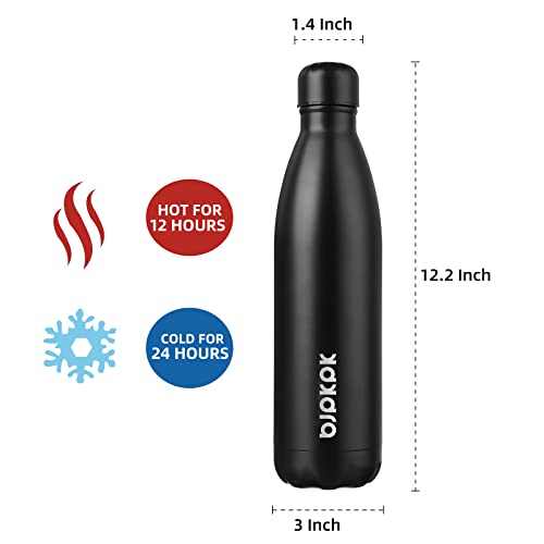 Image of BJPKPK 25 oz Insulated Water Bottle, Stainless Steel Flask, Leak Proof