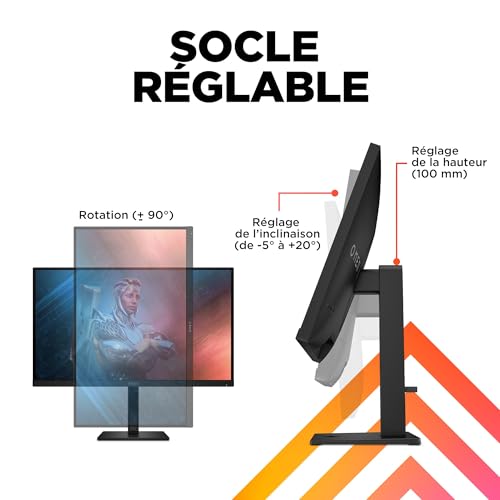 HP OMEN 27 Écran Gaming 27" 165Hz 1ms FHD (1920 x 1080 Pixels, 16:9, Antireflet, Hauteur réglable, HDR, AMD Freesync Premium)