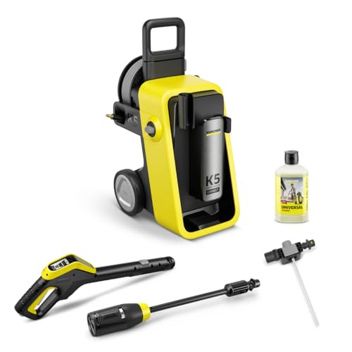 Kärcher Hidrolimpiadora K 5 Comfort Premium Connect, Amarillo, Eléctrico, presión 145 Bar, caudal 500l/h, Incluye Pistola y Manguera 10m Alta presión, Adaptador Conector y detergente Universal