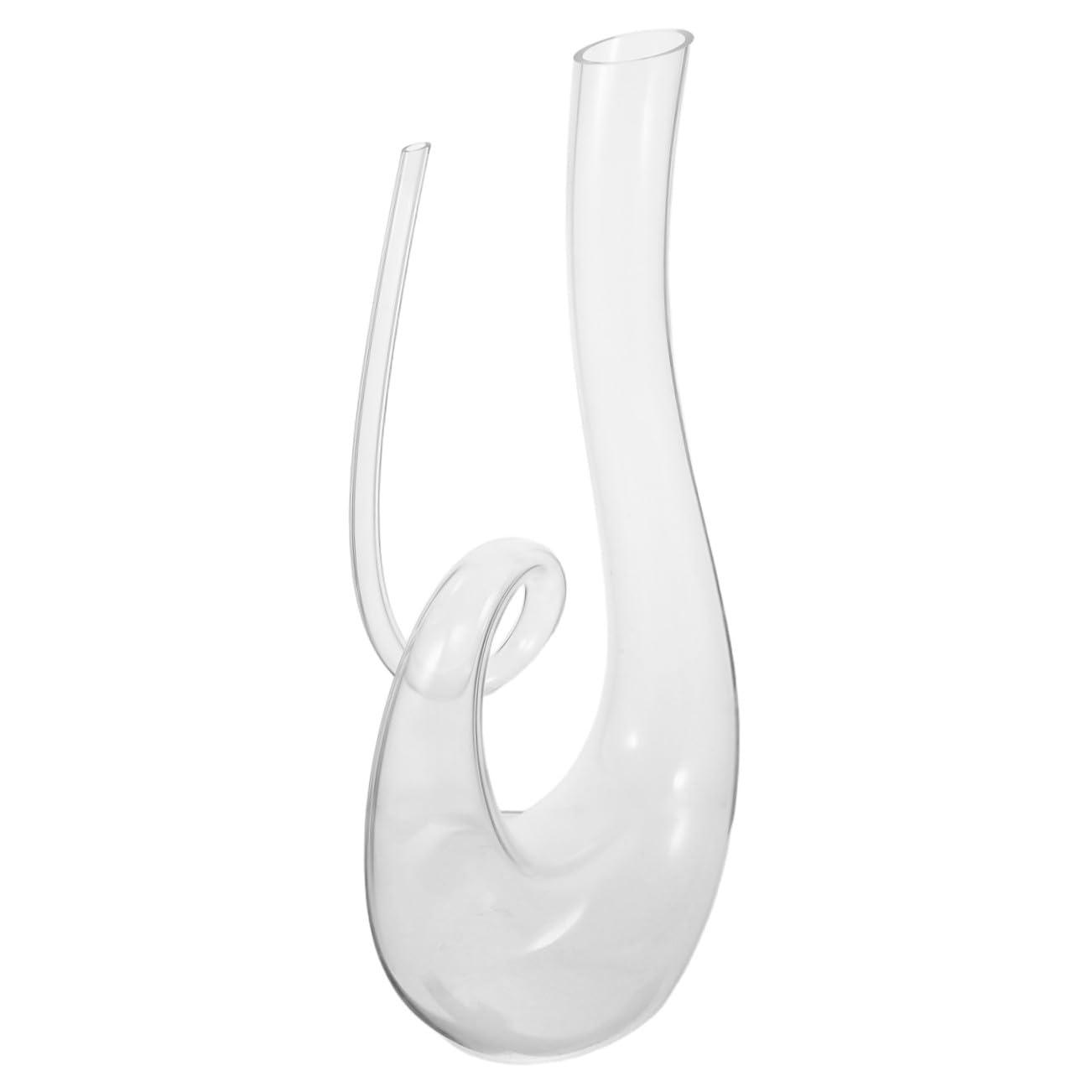 Decanter per Vino in Vetro Trasparente 1300ml, Caraffa Piccola Fondo Piatto Stabile, Aeratore Creativo per Uso Domestico e Bar, Versatore per Bottiglie di Vino