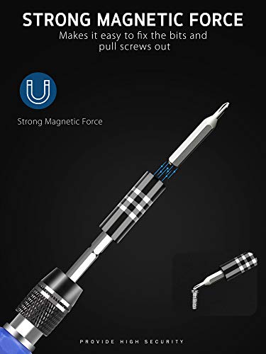 Syntus Precision Screwdriver Set, 63 In 1 With 57 Bits Screwdriver Kit, Magnetic Driver Electronics Repair Tool Kit For Iphone, Tablet, Macbook, Xbox, Cellphone, Pc, Game Console, Blue #TOP1