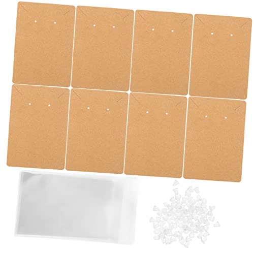 Cabilock Embalaje Para Joyas Tarjetas De Papel Kraft Para Collares y Pendientes Kit Para Envolver Joyas Para Tiendas De Bisutería y Venta Online
