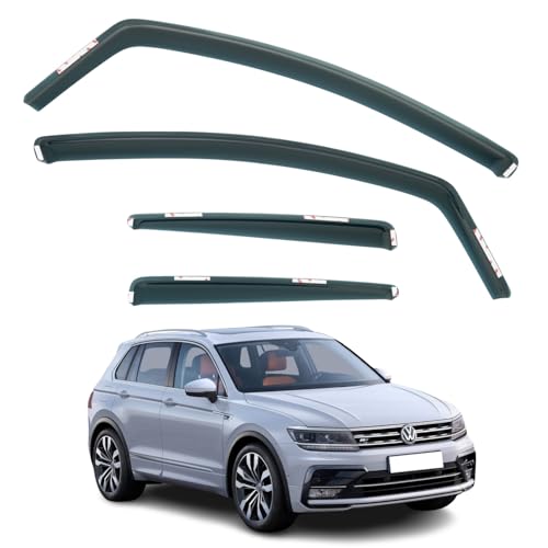 Déflecteurs d'air teintés anti-pluie et anti-vent pour Tiguan MK2 5 portes