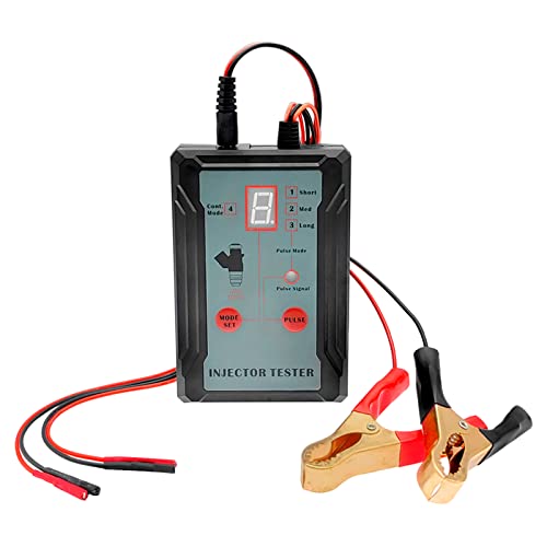 Ejoyous Fuel Injector Cleaner Kit, Fuel Injector Tester and Adapter for Diagnosis Cleaning of Injectors 8 Pulse Modes, DIY Cleaning Tool with 2 Size Cleaning Adapters, 12V/5V Output Power
