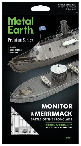 Metal Earth Fascinations Premium Series Monitor & Merrimack 3D Metal Model Kit - Image 6