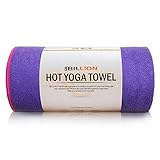 5BILLION ヨガタオル 滑り止め 超極細繊維 - 183*61cm ホットヨガタオル、超吸収性、洗濯可能、速乾性 - フリーキャリーバッグ (PURPLE)