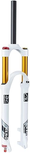 Miniatura 1 de LYYCX Horquillas de suspensión para bicicleta MTB de 2627.529 pulgadas, ajuste de rebote de 1-18 pulgadas, tubo rectocónico QR 0.354in, ultraligero