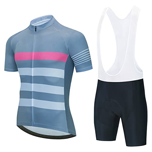 Traje MTB Maillot Bicicleta Mangas Cortas,Verano Transpirable Ciclismo Jersey Conjunto Equipo Racing Jersey Deporte Bicicleta Camisa Pro Hombres Ciclismo Ropa Cover