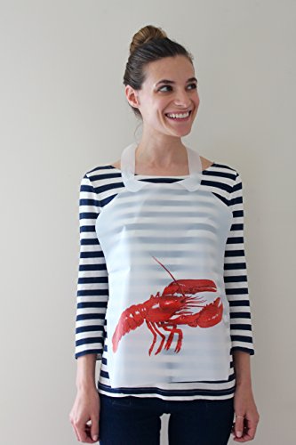 25 Pack Disposable Plastic Lobster Bibs - Thumbnail 2