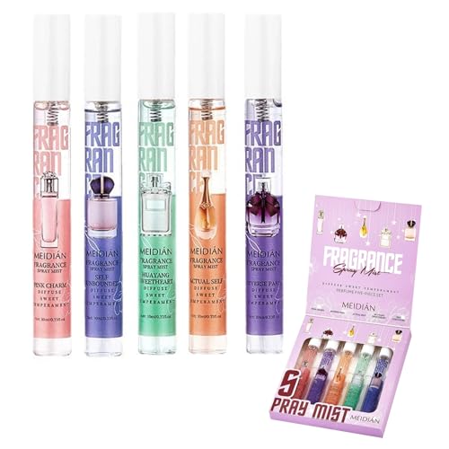 Juego de 4 perfumes para el cabello para mujer, aroma floral fresco en miniatura, spray para el cabello, spray corporal para mujer, spray corporal perfumado, diferentes fragancias adecuadas para todo