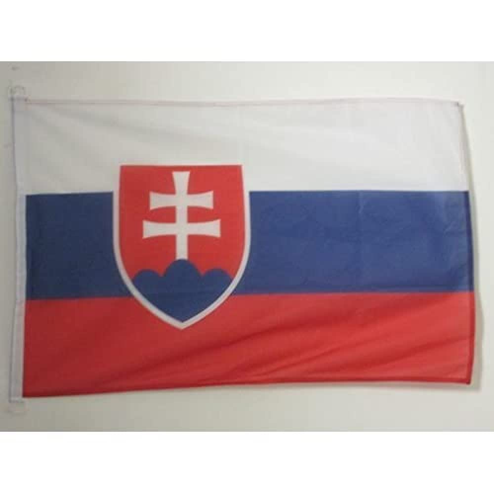 AZ FLAG - Slovakia Nautical Flag - 18'' x 12'' - For Outdoor and Boat - Slovak Banner Knitted Polyester with Two Plastic Rings - Vivid Colors - 12x18 in - 45x30 Cm