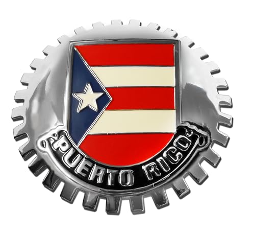 Image of Puerto Rico Grill Badge Mexican Emblem for Trucks and Cars