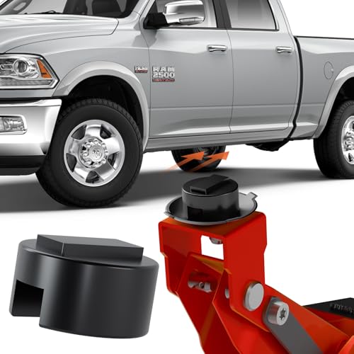 Image of Mapleza Round Floor Jack Rubber Pad 4 Pack | High quality rubber pad, pinch weld frame rail protector, universal adapter for most vehicle floor jack stands