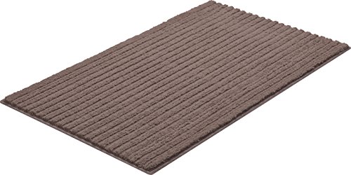 Grund 3D Badteppich 100% Polyester, ultra soft, rutschfest, RIFFLE, Badematte 60x100 cm, kakao – Bild 4