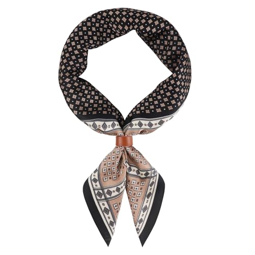 Image of 27.5 Inches Square Silk Feeling Neck Scarf for Men Necktie Silk Bandanas Pocket Square Cowboy Scarves
