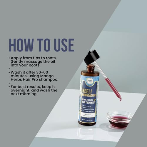 Image of Neelibhringadi Hair Oil | Ayurvedic Hair Growth & Anti Grey Oil | Neeli, Bhringraj, Indrayan, Daruhaldi, & Yashtimadhu Goat, Cow, Buffalo & Coconut milk | No Mineral Oil | 100ml
