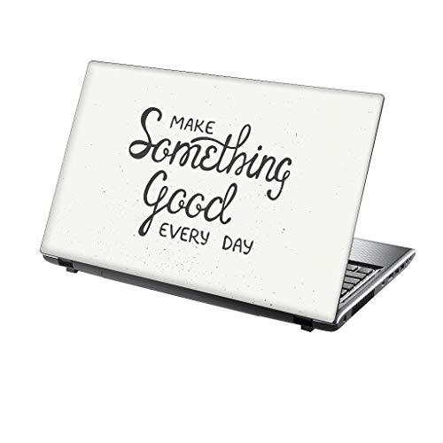 TaylorHe 39,6 cm 38,1 cm Laptop Skin en vinyle avec motifs colorés et stratifié Effet cuir fabriquée en Angleterre Make Something Good Cover