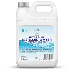 Gedistilleerd water 100% pure premium kwaliteit – ideaal voor CPap, strijkijzers, luchtbevochtigers, reiniging, motoren en meer – Made in the UK (5 Liter)