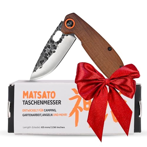 Matsato Taschenmesser Klappmesser. Outdoor Messer, Pocket Knife, Scharfes Messer Geschenke für Männer, Klingenlänge 65mm