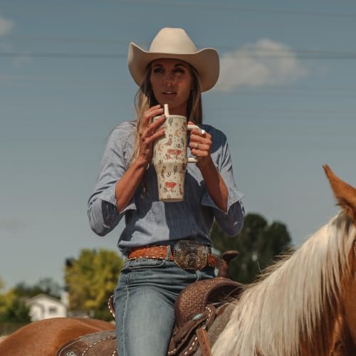 Image of HydroJug Traveler 40oz, Insulated Tumbler with Handle & Straw, Rodeo