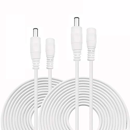 2X 10m/33ft DC-Netzteil-Verlängerungskabel,5.5mm x 2.1mm DC Verlängerung Verbinder Draht für LED
