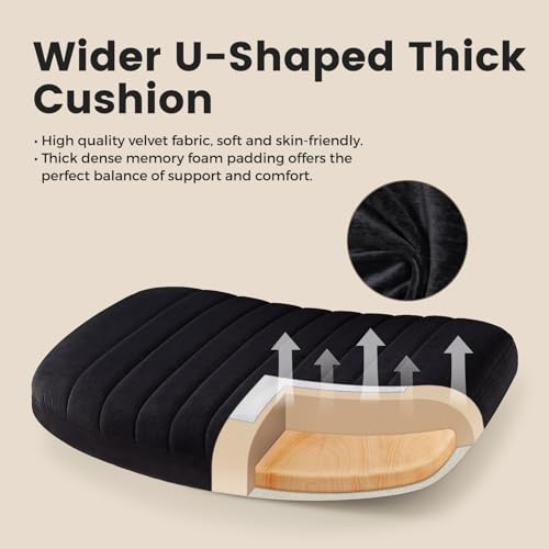 Image of IWMH Criss Cross Chair Cross Legged Office Chair with Wheels Armless Wide Seat Desk Chairs Height Adjustable Computer Task Chairs Swivel Vanity Chair for Home Office Bedroom Make Up Small Space Black
