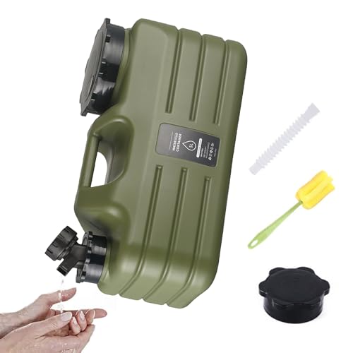Qukoielly Contenedor de Agua de 5 litros, Tanque de Agua portátil para Exteriores, contenedor de Almacenamiento de Agua Resistente con Boquilla Grande, Tanque de Almacenamiento de Agua a Prueba de