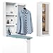 Organizedlife Wall Mounted Ironing Board Cabinet with Iron Storage, Built in Ironing Center, Hanging Ironing Board for Laundry, Folding Leg & Mirror